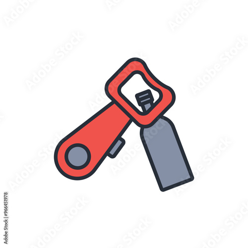 bottle opener icon. vector.Editable stroke.linear style sign for use web design,logo.Symbol illustration.