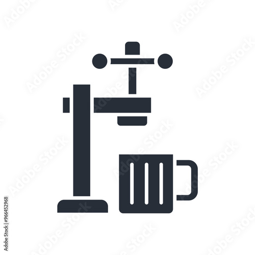 draught beer icon. vector.Editable stroke.linear style sign for use web design,logo.Symbol illustration.