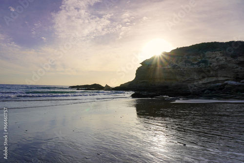sunset on the beach