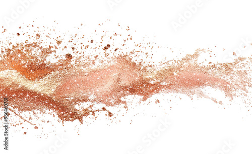 Rose gold splash border background cosmetics explosion.