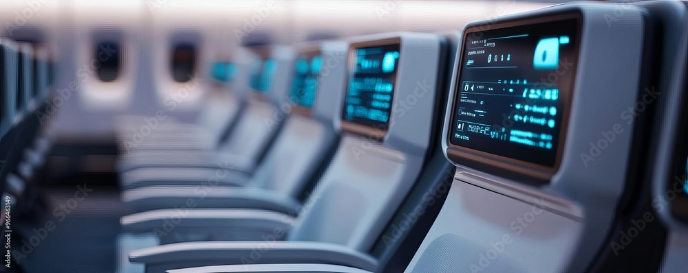 Biometric airline check-in, holographic fingerprint verification, secure boarding process Biometric airline check-in, holographic fingerprint verification, secure boarding process