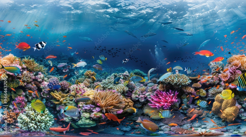 Vibrant Coral Reef Ecosystem Vibrant Coral Reef Ecosystem