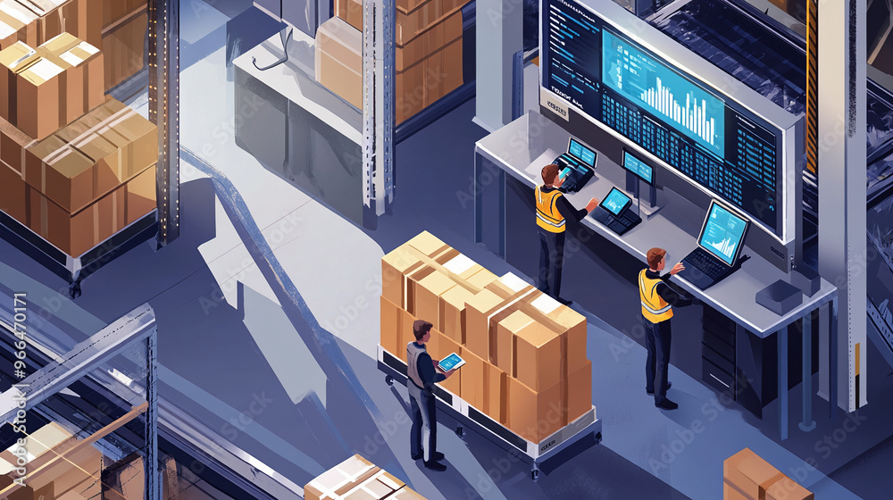 Warehouse Workers Using Technology for Efficient Logistics Warehouse Workers Using Technology for Efficient Logistics