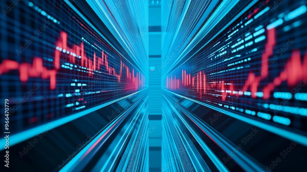 AI-driven business intelligence, holographic financial charts, futuristic skyscraper setting AI-driven business intelligence, holographic financial charts, futuristic skyscraper setting