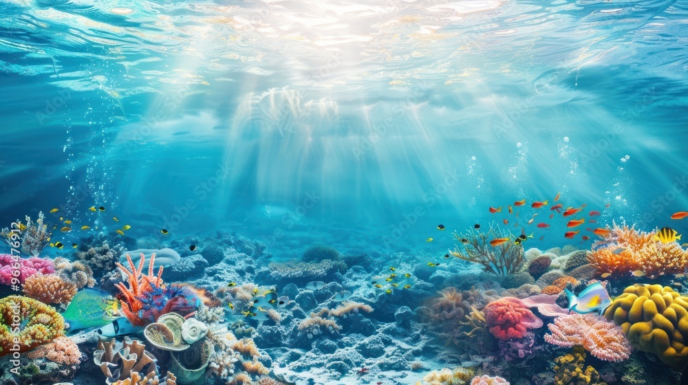 Fototapeta premium Underwater Paradise: A Vibrant Coral Reef