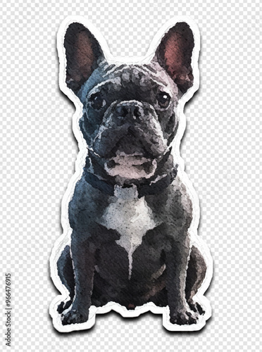 Frenchie Dog Adorable Best Buff Cute Fan Fanatic Funny Junkie Life Lover Meme Star French Bulldog French Bulldog Frenchie Dog Dog Lover Dog Life Petlover Cute Adorable Funny Humor Memes Watercolor