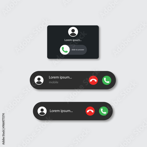 Set Of Calling Template Vector Design. Free Download Set Of Calling Template Vector Design. - GFXLoad