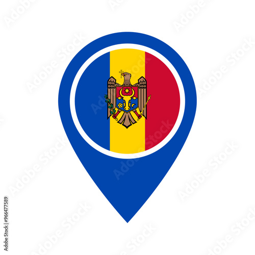 Moldova flag location icon Free Download Moldova flag location icon - GFXLoad