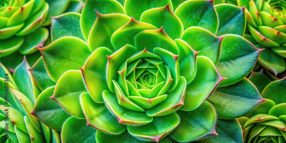 Vibrant green succulent leaves with intricate patterns and textures fill the frame, showcasing the plant's delicate beauty and structural details in stunning macro close-up. Vibrant green succulent leaves with intricate patterns and textures fill the frame, showcasing the plant's delicate beauty and structural details in stunning macro close-up.