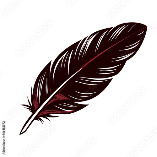 Black crow feather