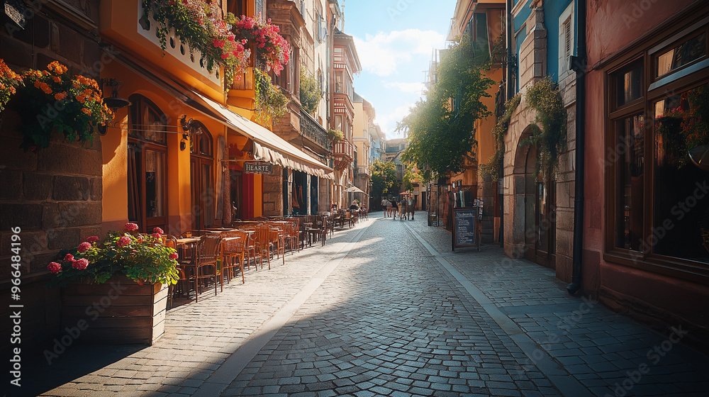 Fototapeta premium narrow street in the town