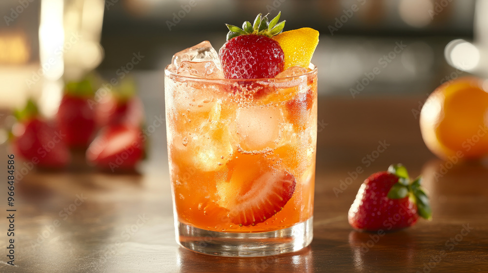 Enjoy a delightful strawberry beverage where sweet strawberries harmonize with tangy citrus flavors. Enjoy a delightful strawberry beverage where sweet strawberries harmonize with tangy citrus flavors.