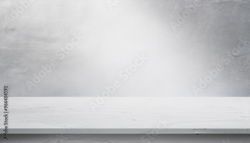 table cement floor and wall backgrounds, shelf display products.
