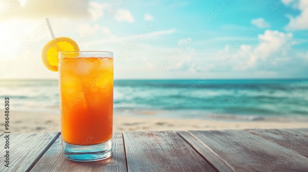 Refreshing Summer Cocktail on the Beach Refreshing Summer Cocktail on the Beach