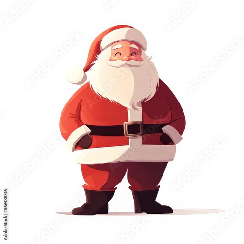 Christmas santa claus on isolated white background