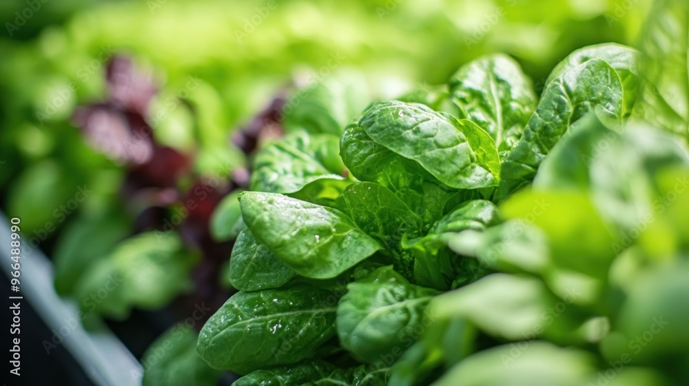 Fresh Green Lettuce Growing in a Greenhouse Fresh Green Lettuce Growing in a Greenhouse