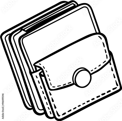 Wallet icon, finances and belongings management concept image