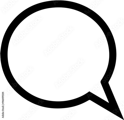 Speech balloon illustration icon - image symbolizing conversation and communication