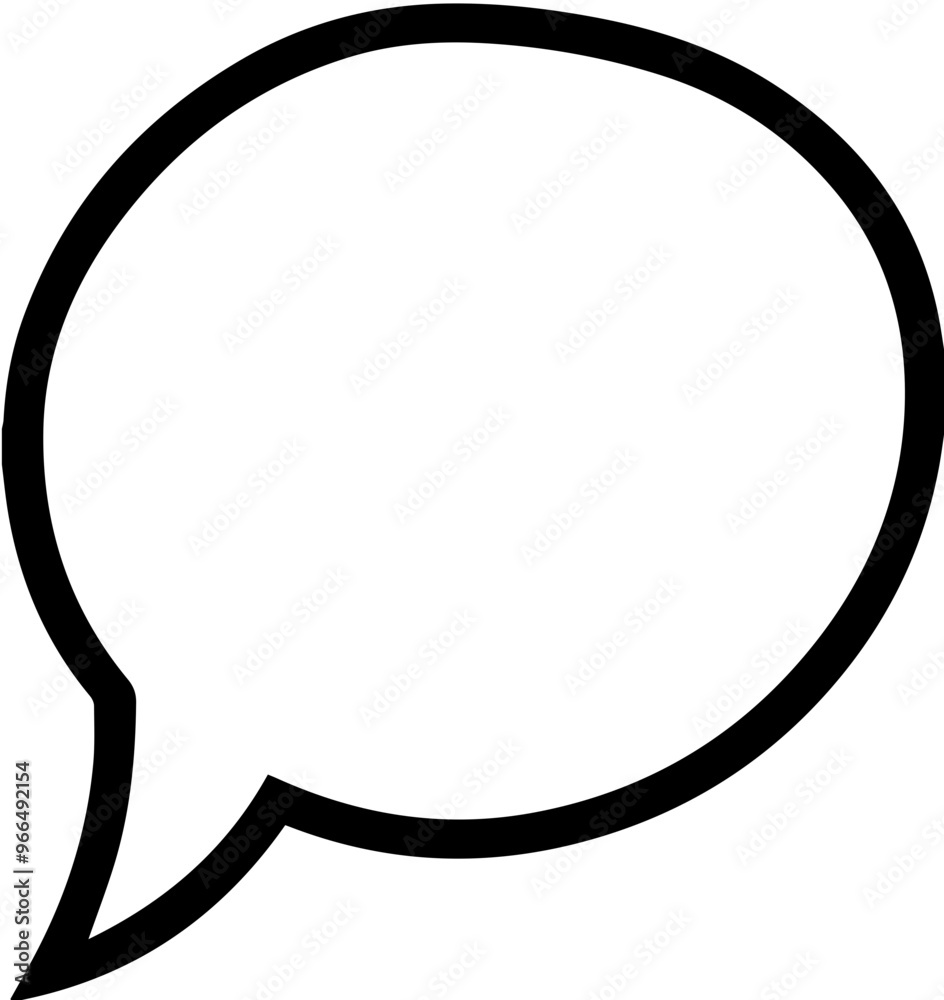 Speech bubble icon: Simple graphic expressing communication and conversation Speech bubble icon: Simple graphic expressing communication and conversation