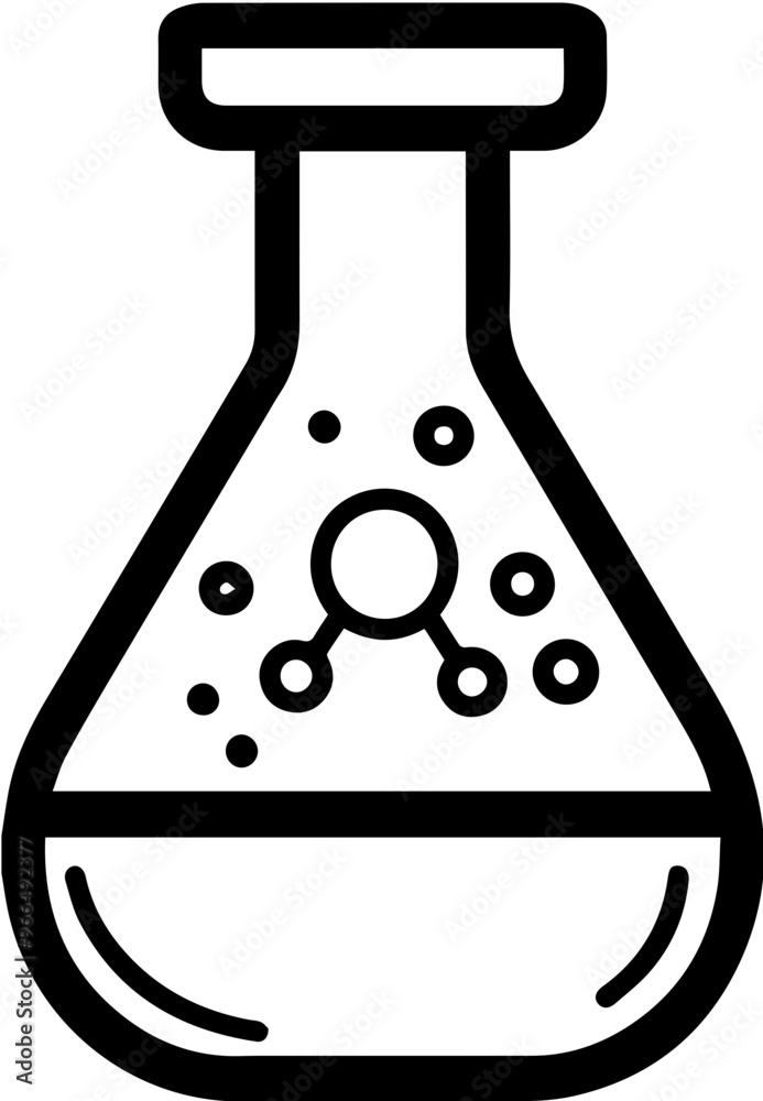Experiment flask icon, science and research related design Experiment flask icon, science and research related design