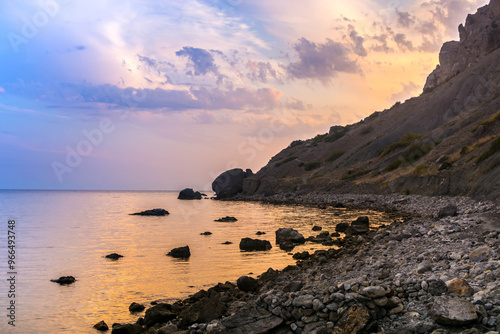 Sunset by the sea