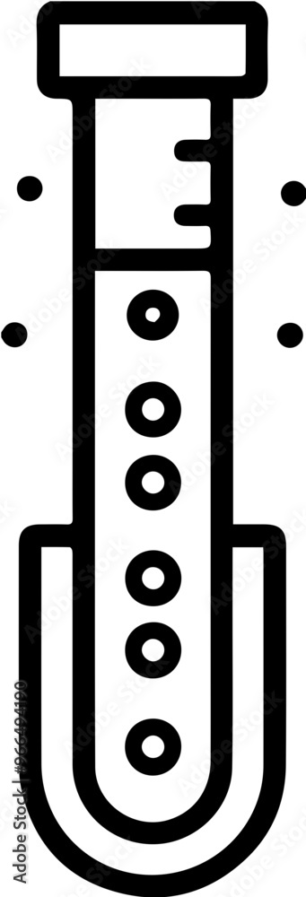 Test tube icon illustration used in chemical experiments Test tube icon illustration used in chemical experiments