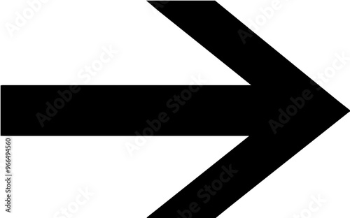 Icon image representing simplified arrow direction