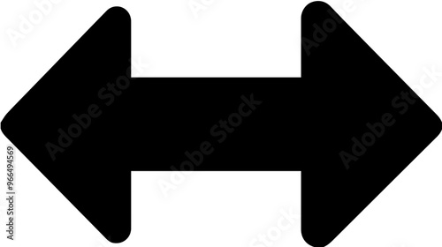 Left and right arrow icon image indicating direction