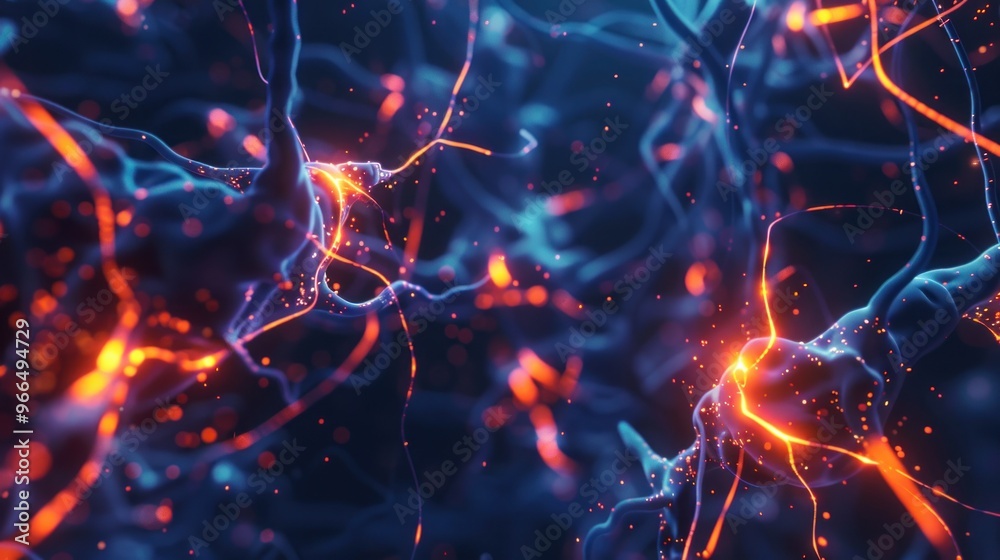 Obraz premium Abstract Neural Network Visualization