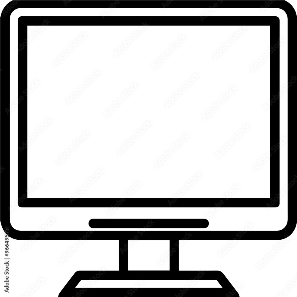 Monitor icon, computer screen, digital device image Monitor icon, computer screen, digital device image