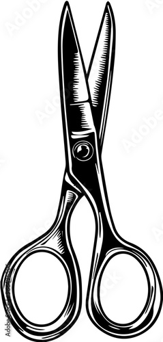 Traditional scissors illustration design, classic tool image