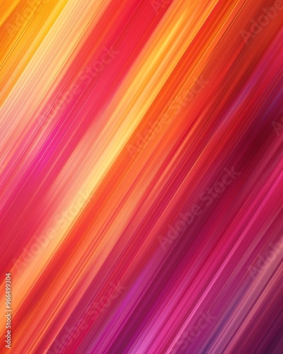 Abstract background with diagonal vibrant bright stripes red, yellow and purple colors, digital, dynamic texture with gradient effect for design