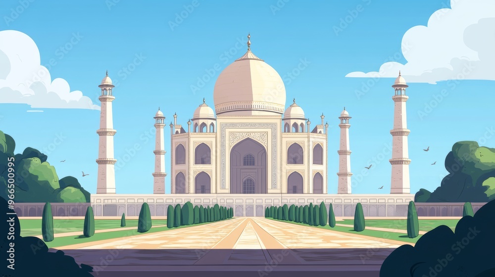 Fototapeta premium taj mahal illustration
