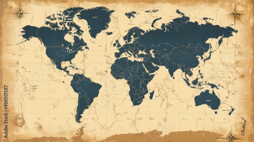 wold map illustration 