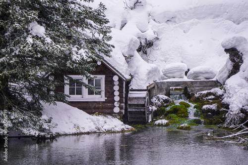 cottage in the snow, Jonny Sack's Cabin