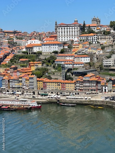 view of the old town of porto country Portugal during summer