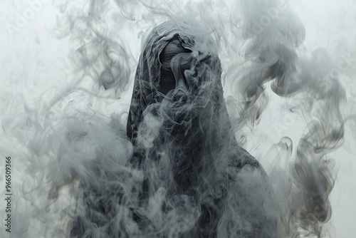 Mysterious Figure in Smoke