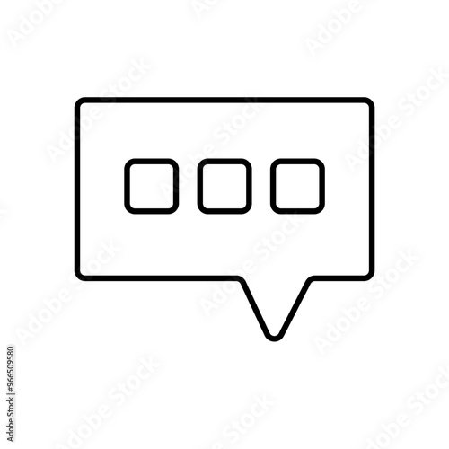 Simple Dialogue icon. Contains chat, speech, talking, support, discussion, conversation. Vector outlined style.
