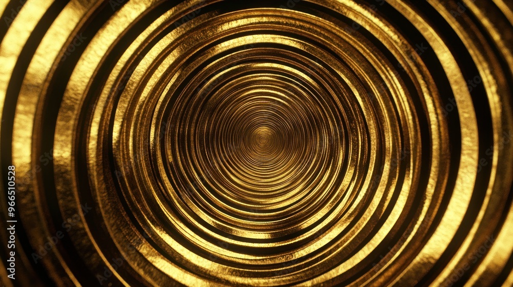Obraz premium Golden Concentric Circles Abstract Background
