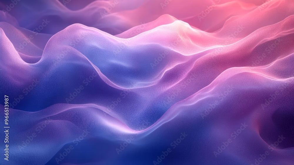 Obraz premium Abstract Pink and Purple Flowing Fabric Generative AI