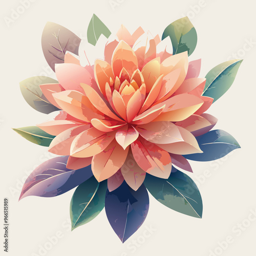 Watercolor flowers for design card, postcard, textile, flyer Generated Ai