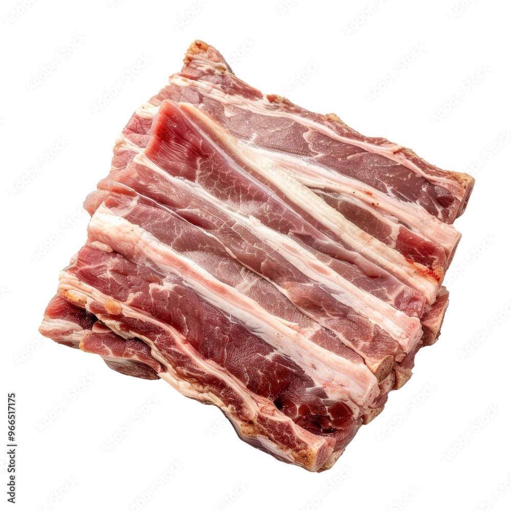 Fresh raw pork ribs on a white background. Perfect for culinary recipes, barbecue, or grilling. High-quality meat cut ready for cooking. Fresh raw pork ribs on a white background. Perfect for culinary recipes, barbecue, or grilling. High-quality meat cut ready for cooking.