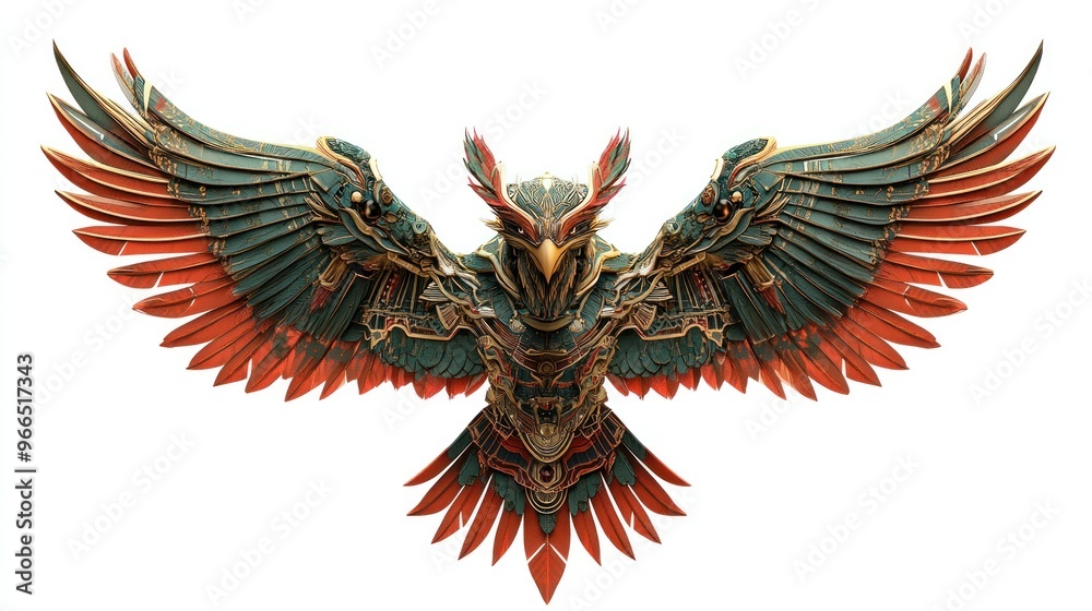 Obraz premium Mechanical Eagle with Spread Wings