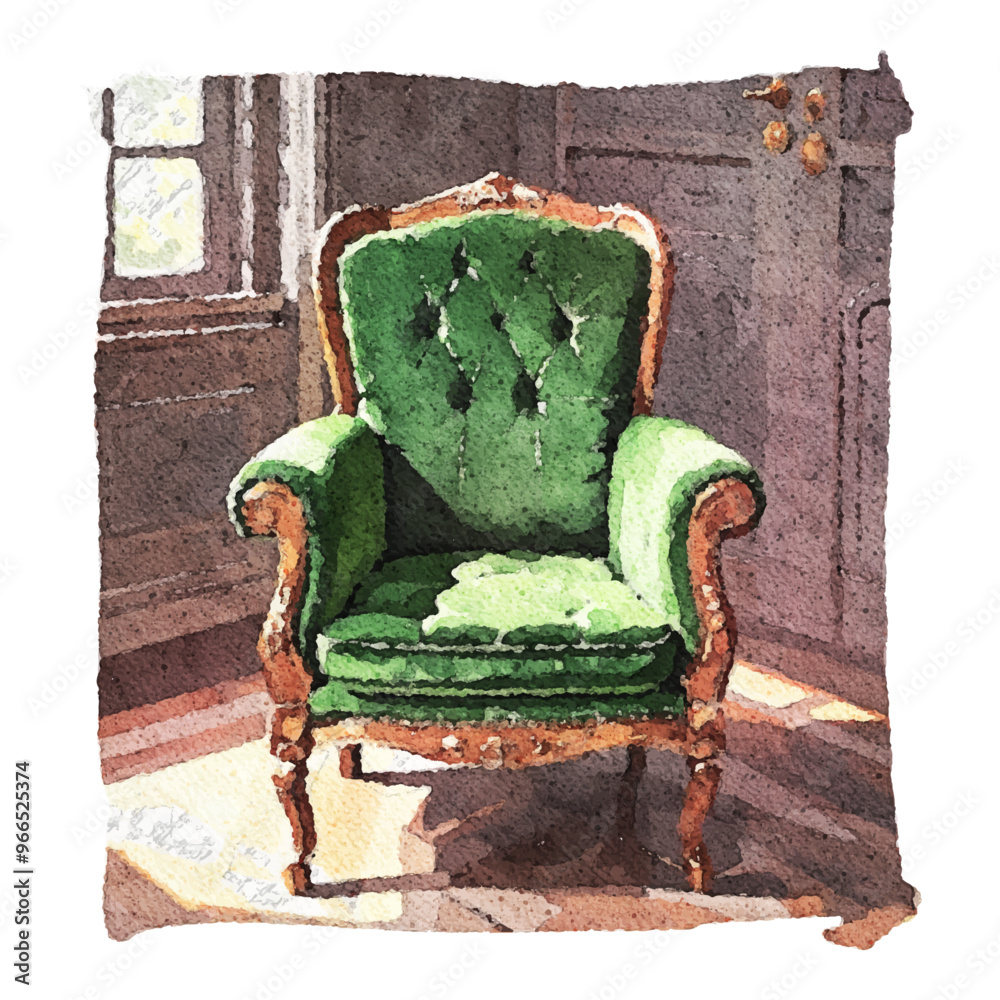 Fototapeta premium Cartoon Visual Power World Joy Moment Armchair Story Character Journey Through Portrait Art Relaxing Characters Style Chair Lens Anime Manga Art Illustration Drawing Digital Art Cartoon Watercolor Art