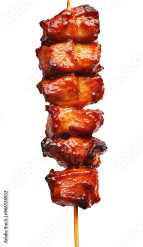 PNG BBQ skewer grilling meat food. photo