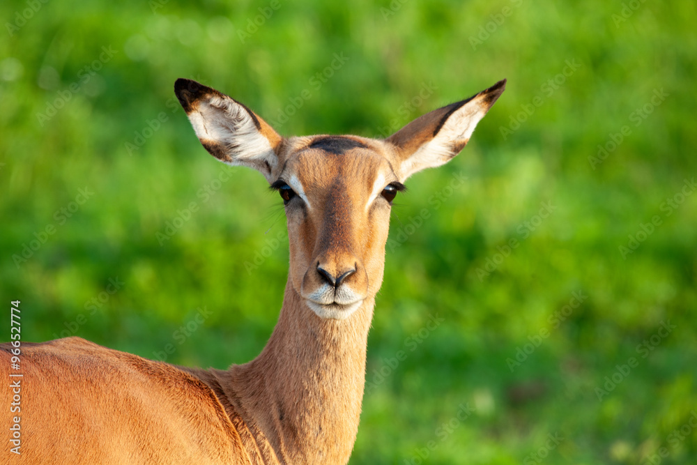 Impala facing camera, head with blurred background Impala facing camera, head with blurred background