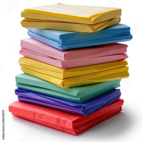 Stack of Colorful Paper Sheets