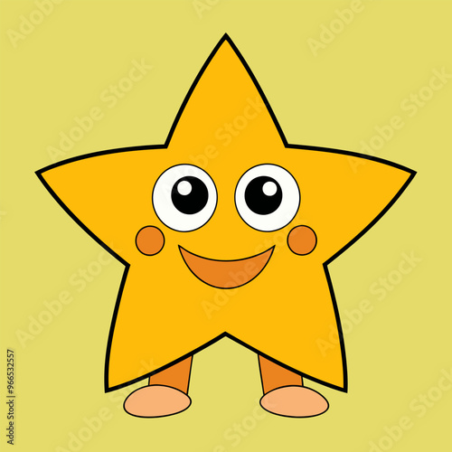 genrate a star, vector illustration cartoon photo