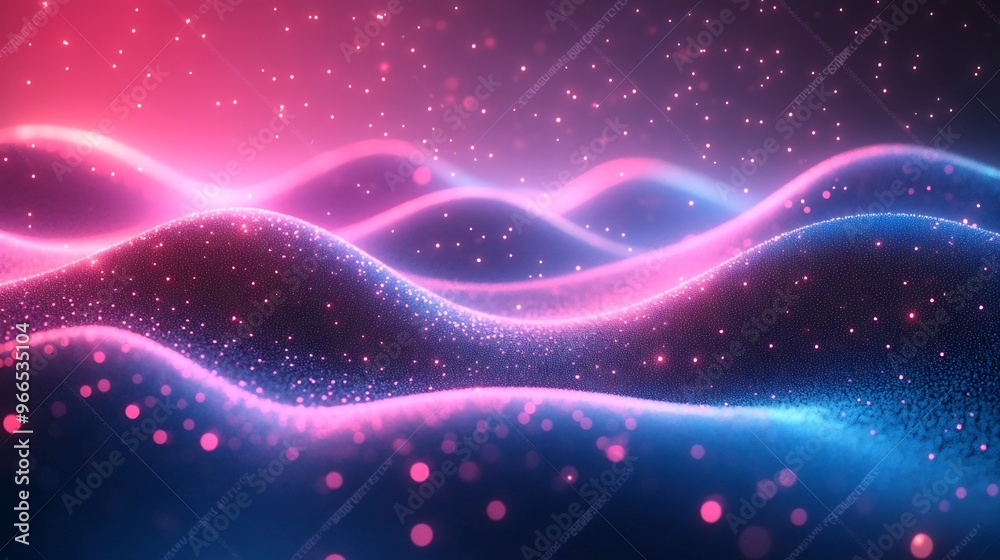 Dynamic wave background glowing neon light blue and pink hues geometric shapes and vibrant gradient Techinspired futuristic design with energy and motion Dynamic wave background glowing neon light blue and pink hues geometric shapes and vibrant gradient Techinspired futuristic design with energy and motion