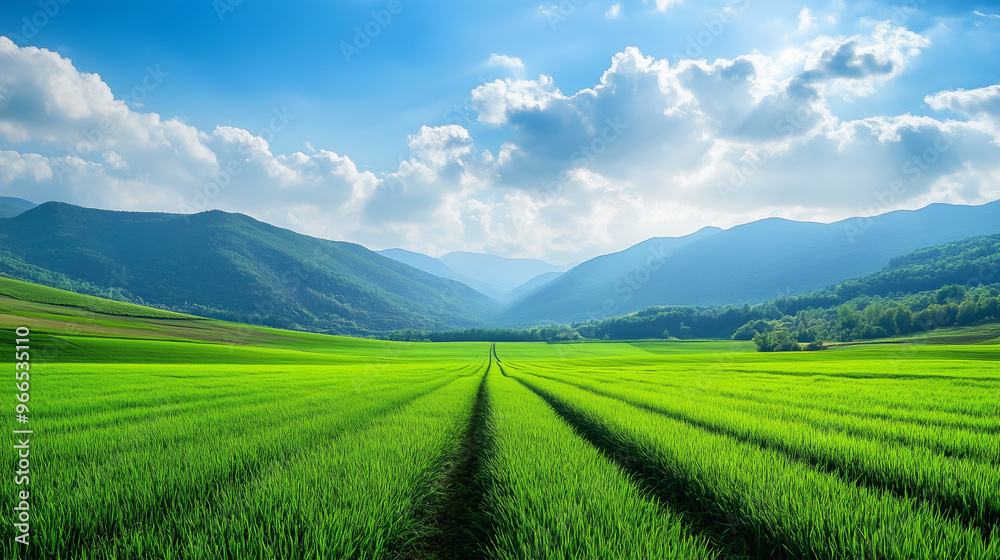 landscape with green grass and mountain for background landscape with green grass and mountain for background